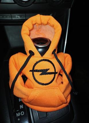 Чехол кофта худи аксессуар на кпп car hoodie опель opel оранжевый подарок автомобилисту 10070