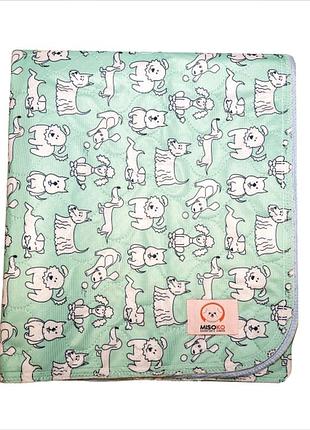 Misoko&co багаторазова пелюшка для собак 80х140 см (цуценята), mint