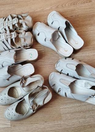 Босоніжки шльопанці шкіряні 39-41