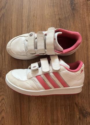 Дитячі кросівки адідас  для дівчинки adidas ortholite 34 біло кросівки з рожевим
