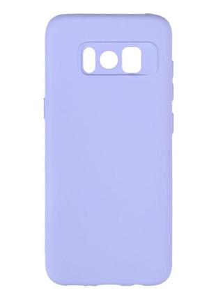 Чехол с рамкой камеры silicone cover a samsung galaxy s8 lilac