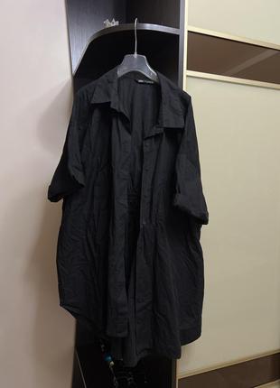 Платье 👗 женское оверсайз  платье-рубашка классное стильное черное летнее красивое практичное