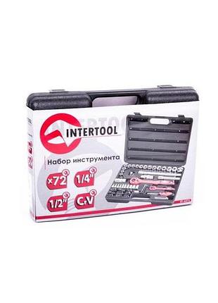 Набор инструмента intertool - 1/4", 1/2" 72 ед. et-6072 2