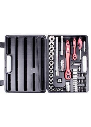 Набор инструмента intertool - 1/4", 1/2" 72 ед. et-6072 5