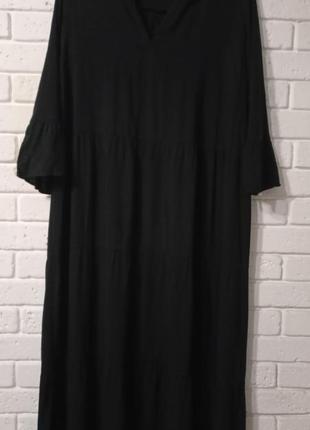 Платье миди свободного кроя, ярусное платье свободного кроя