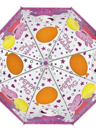 Детский зонт свинка пеппа (диаметр купола 68 см) 3-6 лет