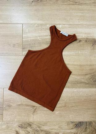 Коричневый топ stradivarius xs