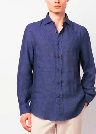 🇮🇹 чоловіча лляна сорочка brunello cucinelli розмір м-l