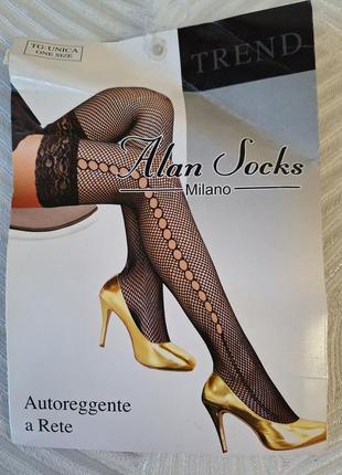 Черные чулки фирмы alan socks размер one size
