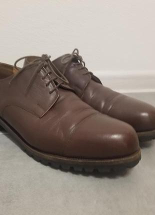 Handmacher туфлі дербі ручної роботи 9.5 43 barker santoni tods cheaney church's grenson