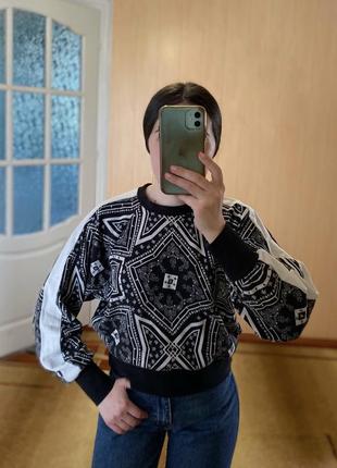 Свитшот, кофта, толстовка, женский, черный, белый, стильный, модный, брендовый, трендовый, классический, винтажный, clockhouse.