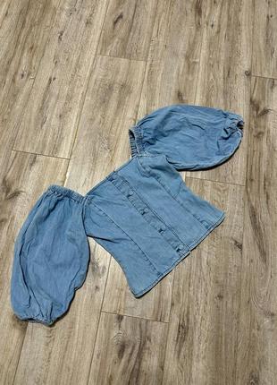 Топ,корсет з пишними рукавами від h&m