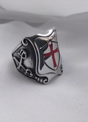 Кольцо кольцо печать нового креста тамплиеров амулет нержавеющая сталь