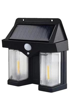 Фонарь на солнечной батарее с датчиком движения solar wall lamp coba cb-228