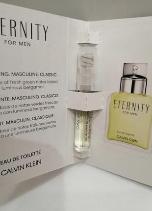 Туалетна вода для чоловіків calvin klein eternity for men 1.2 ml (віалка)