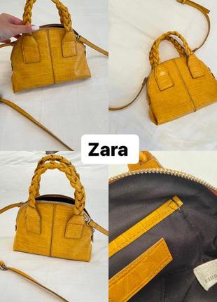 Zara сумка жовта на літо маленька сумка cos