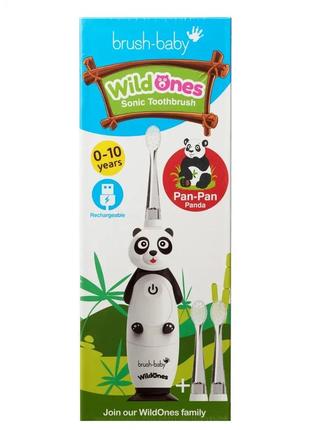 Електрична зубна щітка sonic toothbrush (0-10 років) - пан панда, (brush-baby)
