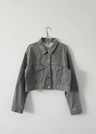 Джинсова куртка ( джинсовка) у клітинку zara