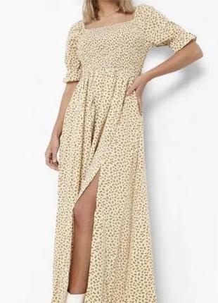 Платье макси с разрезом