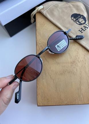 Фирменные солнцезащитные круглые очки havvs polarized hv68070 маленькие