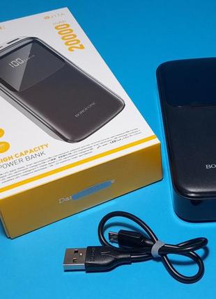Borofone bj17a mike, портативний акумулятор 20000 mah, power bank