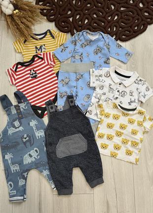 Літній комплект, лот речей на хлопчика  0-6 місяців