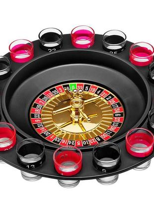 Алкогольна рулетка з чарками ігровий набір "п'яна рулетка" 16 чарок, гра для розваг на вечірці