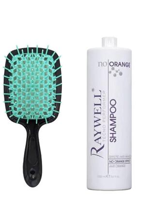 Шампунь raywell no orange shampoo с синим пигментом для окрашенных волос 1000 мл