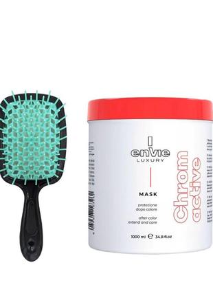 Маска для захисту фарбованого волосся з екстрактом граната envie chromactive color protector mask