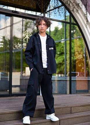 Костюм для мальчика, подростковый брючный костюм рубашка брюки