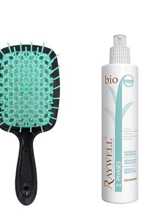 Двухфазный спрей raywell bio nature 2 phases для облегчения расчесывания волос (250 мл)