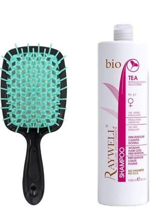 Жіночий шампунь проти випадіння волосся raywell bio tea shampoo оригінал 1 літр