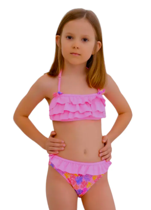 Купальник для дівчаток рюші teres 4 кольори 351шд