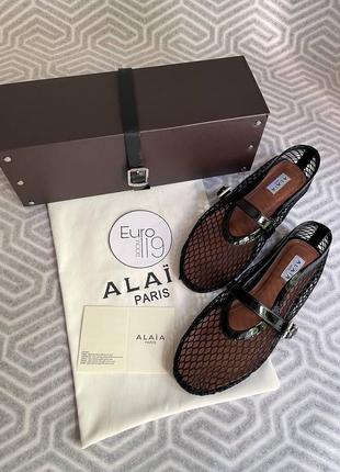 Балетки alaia черные сетка