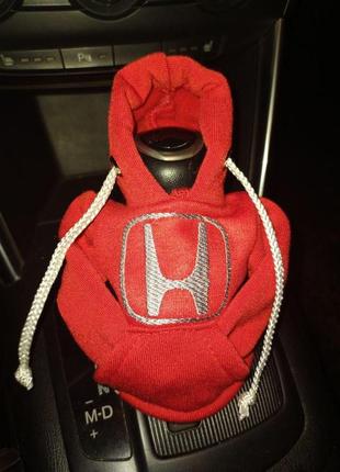 Чохол кофта худі аксесуар на кпп  car hoodie хонда honda червоний подарунок автомобілісту 10070