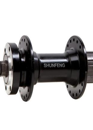 Втулка задня под кассету 7 алюмiнiй 36h 14g з qr old -135mm чорний shunfeng sf-a262r sf-a262r
