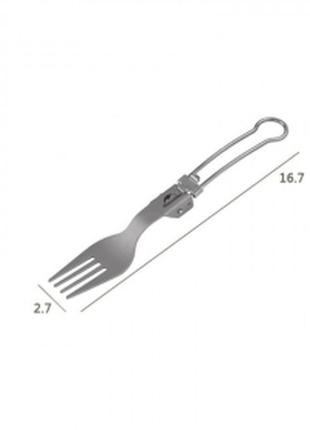 Вилка складная naturehike titanium spoon nh19c001-j серый3 фото