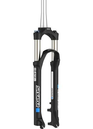 Вилка 27.5" амортизаційна з локаутом алюміній 1,5-1,1/8 rod-272 б/різьб. travel-100mm disc чорний (матовий)