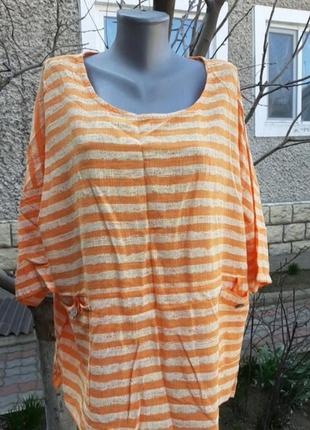 Блузка туніка льон