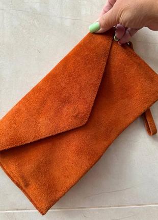 Клатч натуральная замша