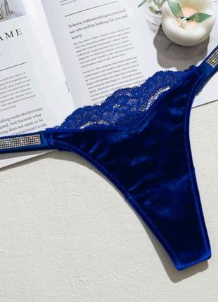 Трусики стринги велюровые viktoria secret