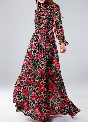 Fitted leopard: довга сукня dolce gabbana