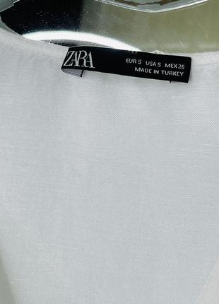 Zara льняной топ футболка4 фото