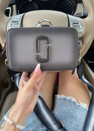 Жіноча сумка marc jacobs logo gray марк джейкобс сіра 0056