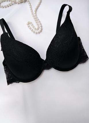 40dd 90e черный бюстгальтер пуш ап с кружевом pepco