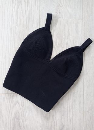 Топ zara/майка/ сейчас/ вязаный/ нарядный/ трикотажный