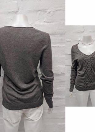 Boss orange silk wool 30/70 элегантный меланжевый пуловер из мягкой тонкой шерсти с шёлком2 фото