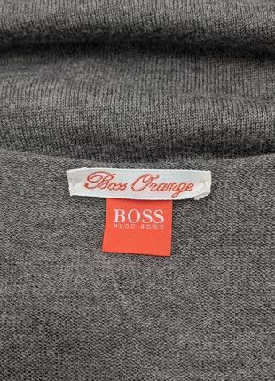 Boss orange silk wool 30/70 элегантный меланжевый пуловер из мягкой тонкой шерсти с шёлком3 фото