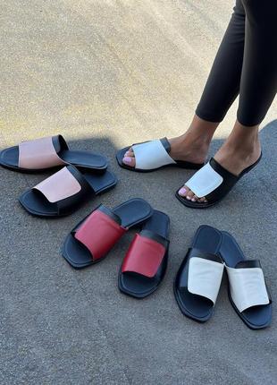 Жіночі шкіряні шльопанці