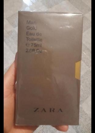 Туалетга вода чоловіча  zara , man gold. 75 ml. привезено з австрії.